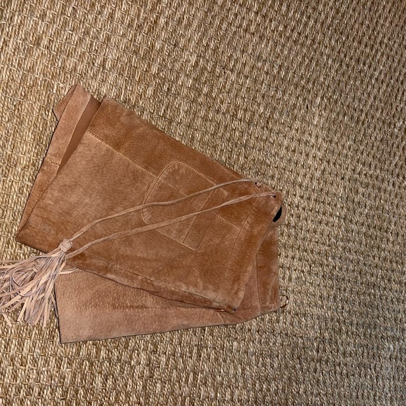 Intermix Brand, suede high waisted shorts - Picture 2 of 4